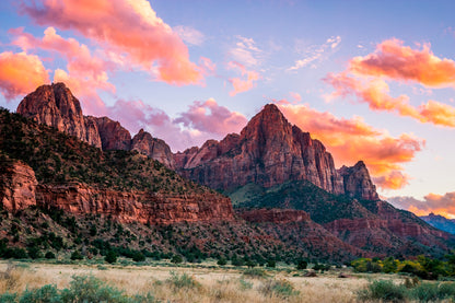 Park at Sunset Zion National Park Utah USA Home Decor Premium Quality Poster Print Choose Your Sizes