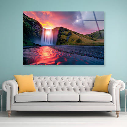 Amazing Views With and Waterfall Acrylic Glass Print Tempered Glass Wall Art 100% Made in Australia Ready to Hang