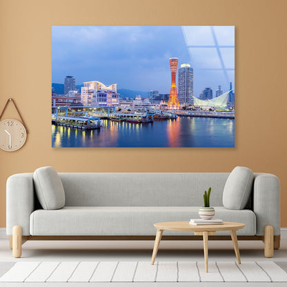 Yacht And Boats in the Kobe Port Acrylic Glass Print Tempered Glass Wall Art 100% Made in Australia Ready to Hang