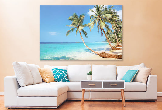 Tropical Beach Coconut Trees Print 100% Australian Made