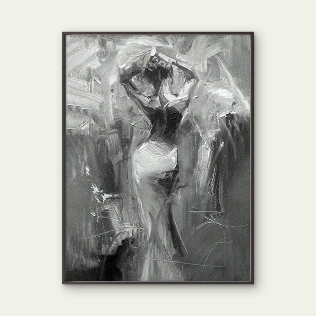 Black and White Abstract Dancing Woman Fashion Home Decor Premium Quality Poster Print Choose Your Sizes