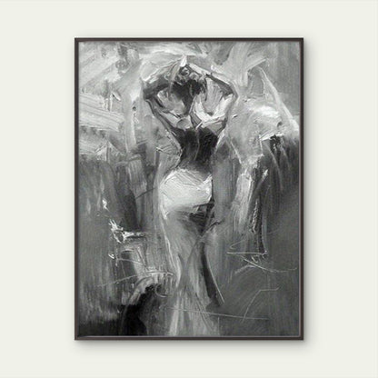 Black and White Abstract Dancing Woman Fashion Home Decor Premium Quality Poster Print Choose Your Sizes