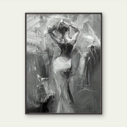 Black and White Abstract Dancing Woman Fashion Home Decor Premium Quality Poster Print Choose Your Sizes