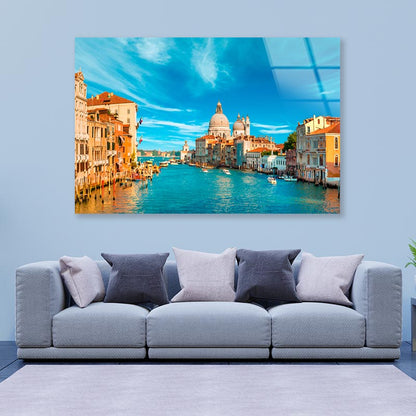 Gorgeous View of The Grand Canal, Venice, Italy Acrylic Glass Print Tempered Glass Wall Art 100% Made in Australia Ready to Hang