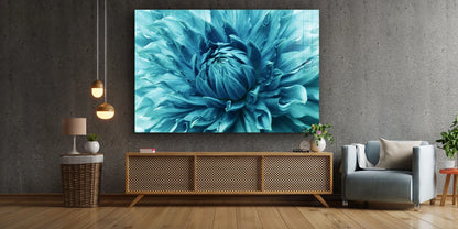 Blue Chrysanthemum UV Direct Aluminum Print Australian Made Quality