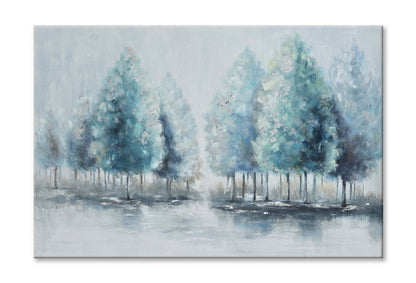 Grove, Reflection Lake Blue Painting Wall Art Limited Edition High Quality Print