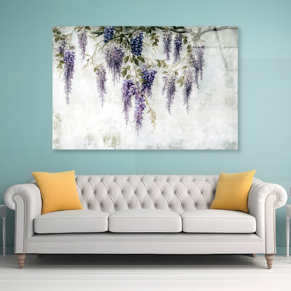 Close-Up of Purple Color Flowers Acrylic Glass Print Tempered Glass Wall Art 100% Made in Australia Ready to Hang