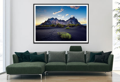 View of Mountains with a Cloudy Sky Home Decor Premium Quality Poster Print Choose Your Sizes