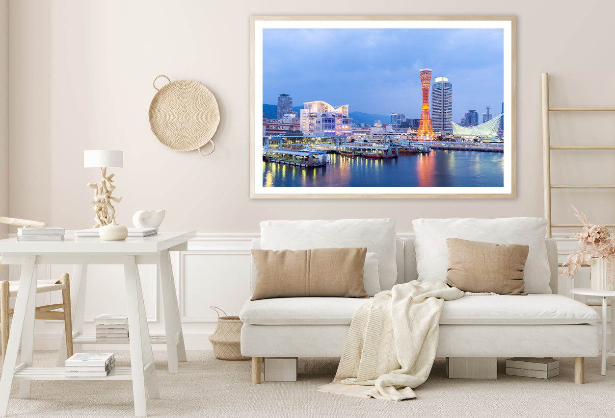 Yacht And Boats in the Kobe Port Home Decor Premium Quality Poster Print Choose Your Sizes