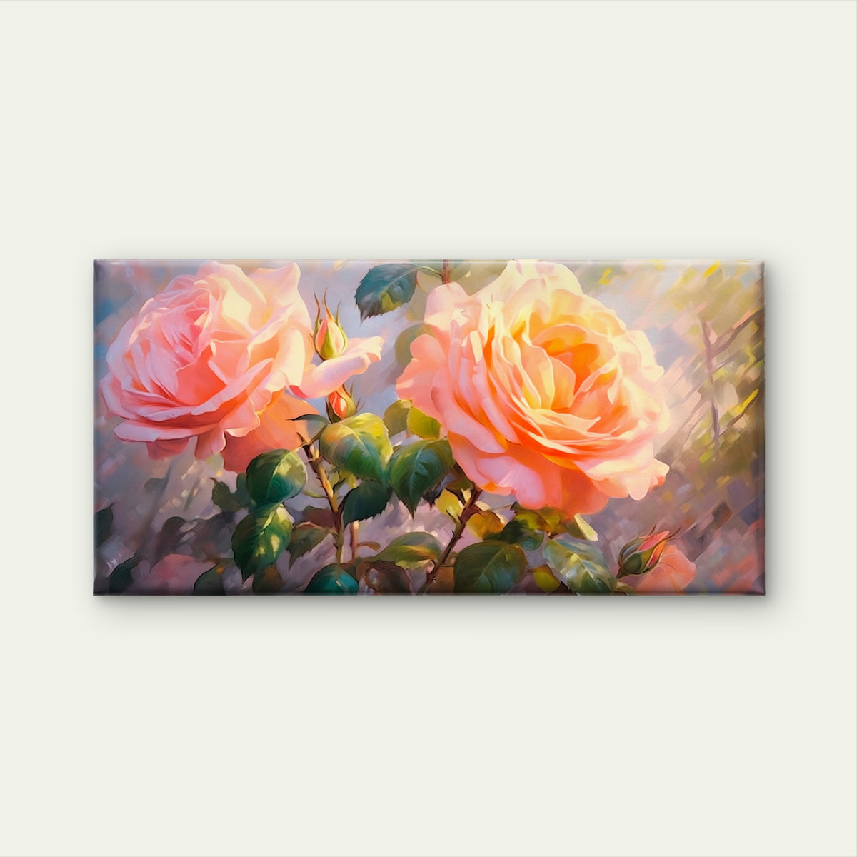 Pink Rose Flower Bouquet Wall Art Canvas Office Home Room Framed 120x60cm