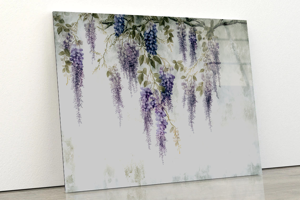 Close-Up of Purple Color Flowers Acrylic Glass Print Tempered Glass Wall Art 100% Made in Australia Ready to Hang