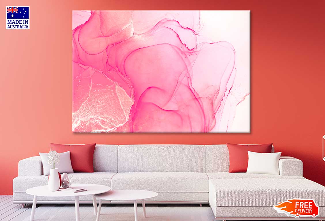 Pink Alcohol Ink Fluid Abstract Print 100% Australian Made