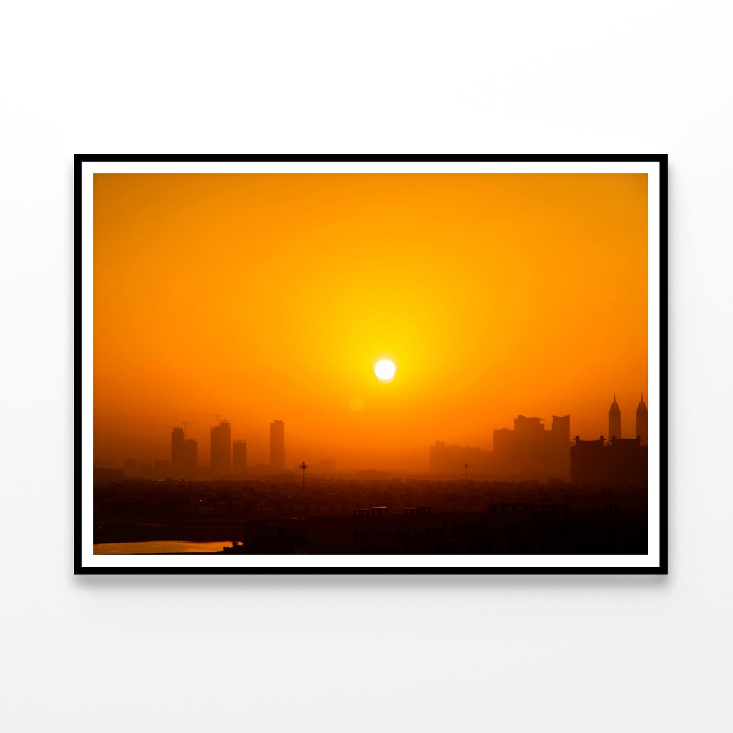 View of a City Skyline during Sunset Home Decor Premium Quality Poster Print Choose Your Sizes