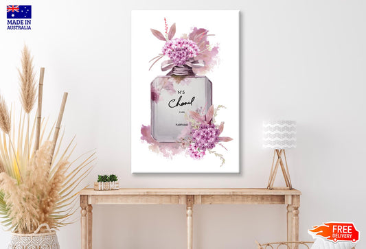 Perfume and Purple Flower Wall Art Limited Edition High Quality Print