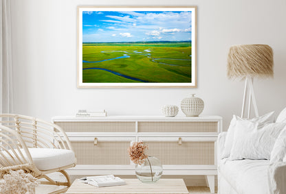 The River on the Grassland Home Decor Premium Quality Poster Print Choose Your Sizes