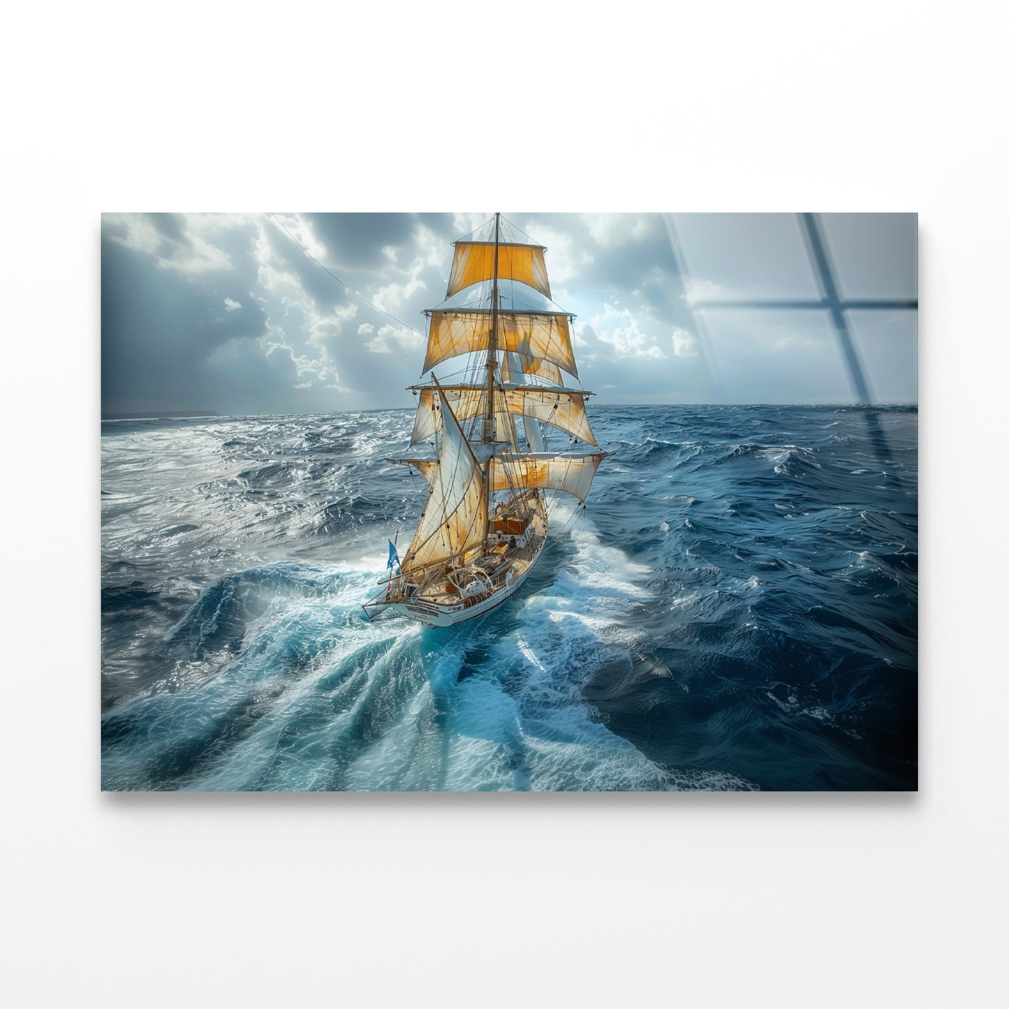 Sailing Ship in the Sea Acrylic Glass Print Tempered Glass Wall Art 100% Made in Australia Ready to Hang