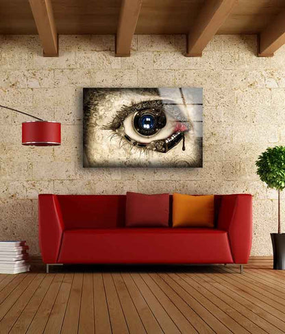 Mechanicle Eye Closeup UV Direct Aluminum Print Australian Made Quality