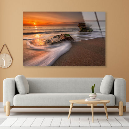 Sea Sunrise Acrylic Glass Print Tempered Glass Wall Art 100% Made in Australia Ready to Hang