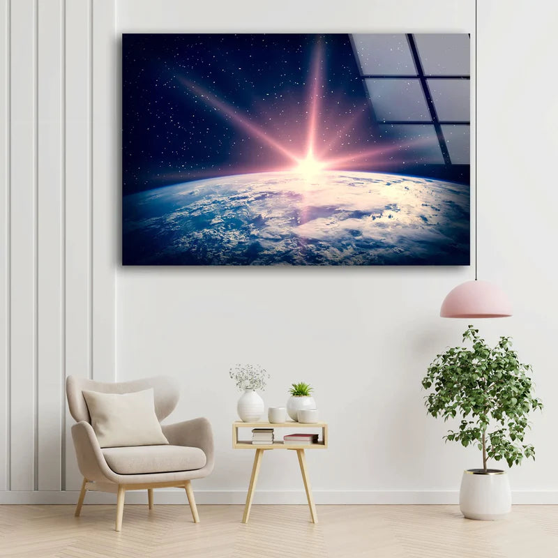 Sunrise Over Earth UV Direct Aluminum Print Australian Made Quality