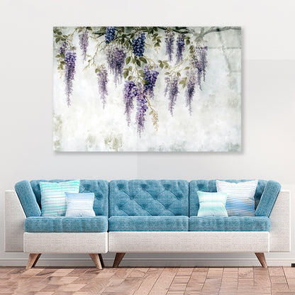 Close-Up of Purple Color Flowers Acrylic Glass Print Tempered Glass Wall Art 100% Made in Australia Ready to Hang