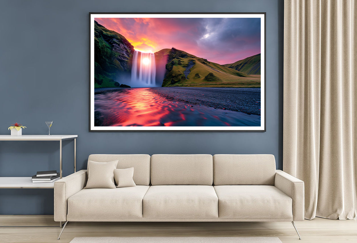 Amazing Views With and Waterfall Home Decor Premium Quality Poster Print Choose Your Sizes