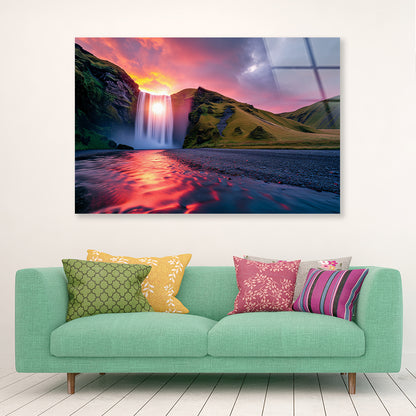 Amazing Views With and Waterfall Acrylic Glass Print Tempered Glass Wall Art 100% Made in Australia Ready to Hang