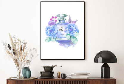 Blue Purple Elegant Fashion Bottle Design Home Decor Premium Quality Poster Print Choose Your Sizes