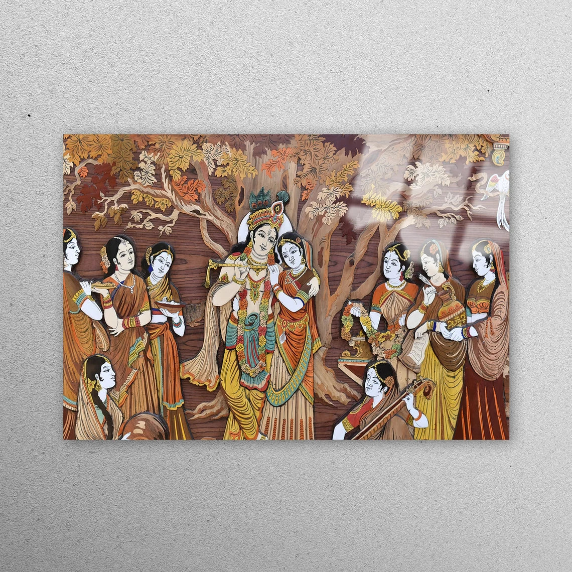 Radha Krishna Hindu Gods Acrylic Glass Print Tempered Glass Wall Art 100% Made in Australia Ready to Hang