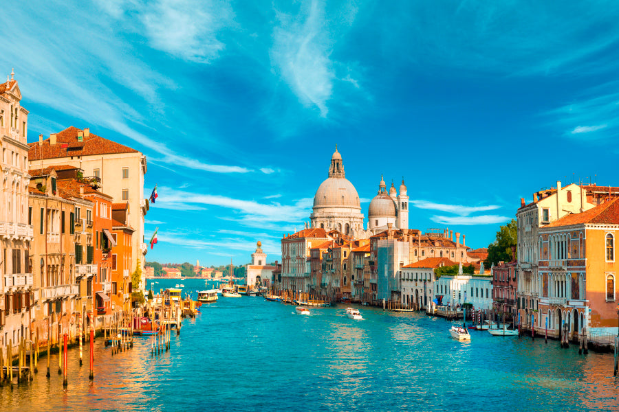 Gorgeous View of The Grand Canal, Venice, Italy Acrylic Glass Print Tempered Glass Wall Art 100% Made in Australia Ready to Hang