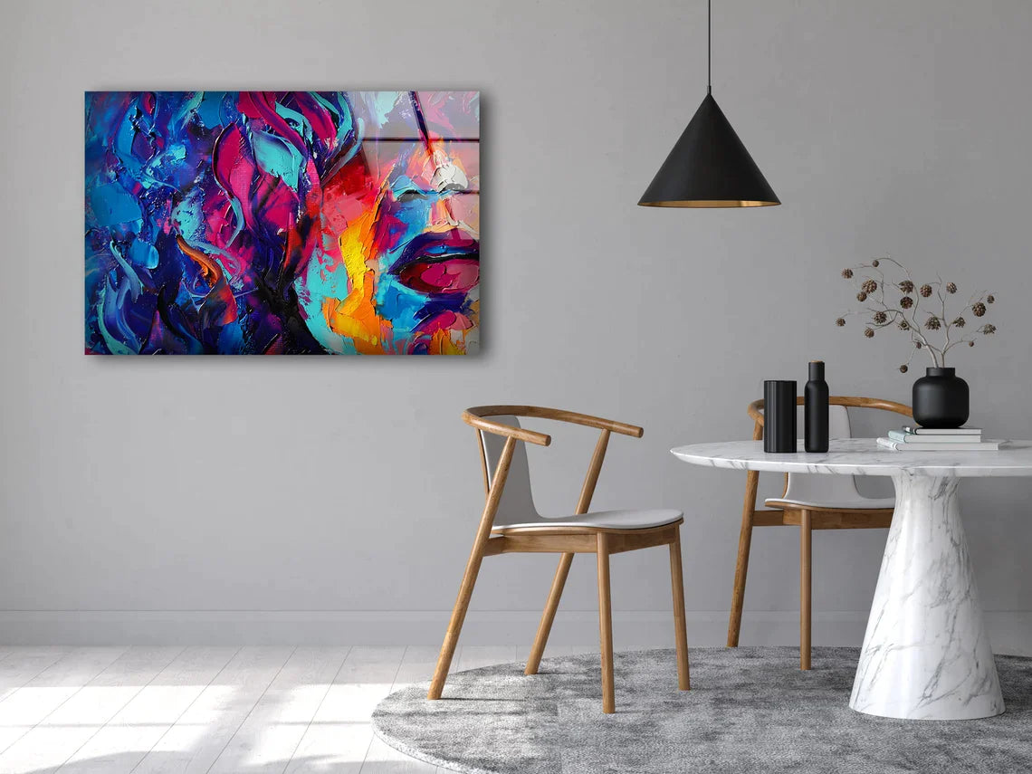 Colorful Abstract Girl UV Direct Aluminum Print Australian Made Quality