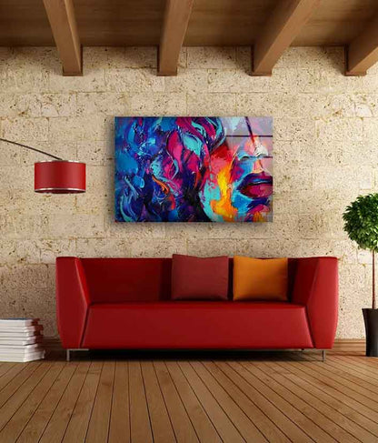 Colorful Abstract Girl UV Direct Aluminum Print Australian Made Quality