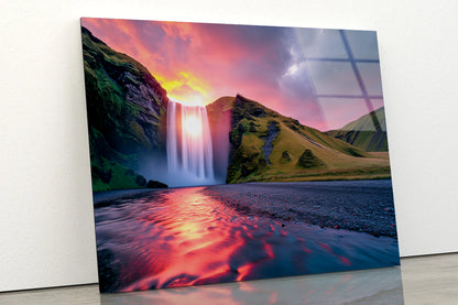 Amazing Views With and Waterfall Acrylic Glass Print Tempered Glass Wall Art 100% Made in Australia Ready to Hang