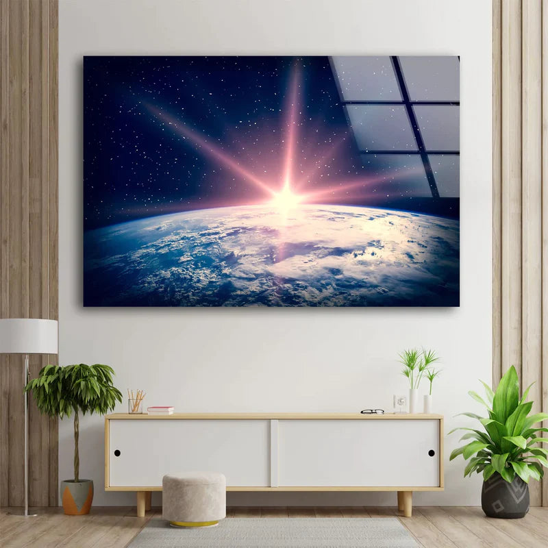 Sunrise Over Earth UV Direct Aluminum Print Australian Made Quality