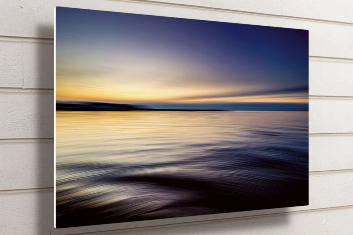 Calm Ocean Sunset UV Direct Aluminum Print Australian Made Quality