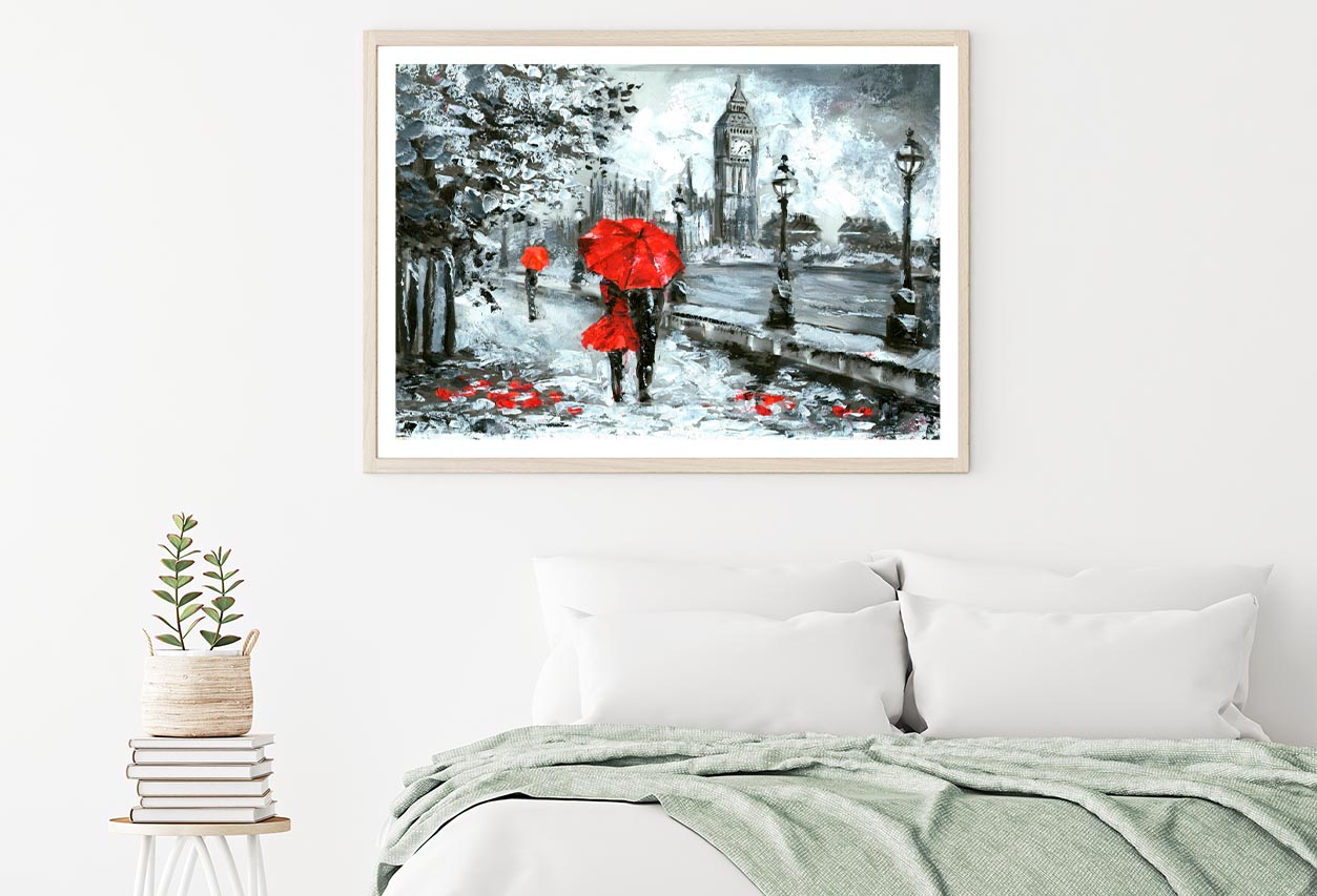 Oil Painting, Street View of London Home Decor Premium Quality Poster Print Choose Your Sizes