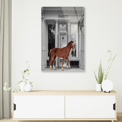 Store With Horse 3D Design Acrylic Glass Print Tempered Glass Wall Art 100% Made in Australia Ready to Hang