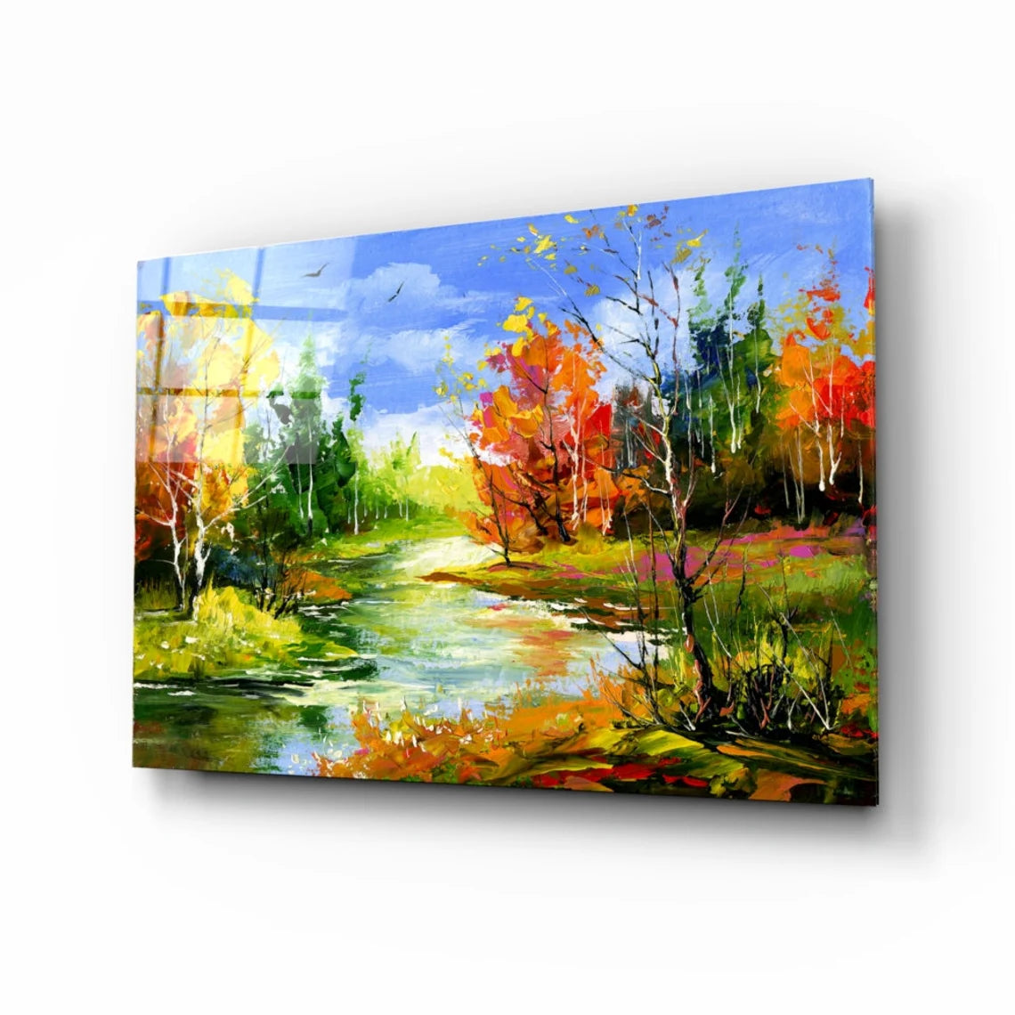 Forest Scenery Painting UV Direct Aluminum Print Australian Made Quality