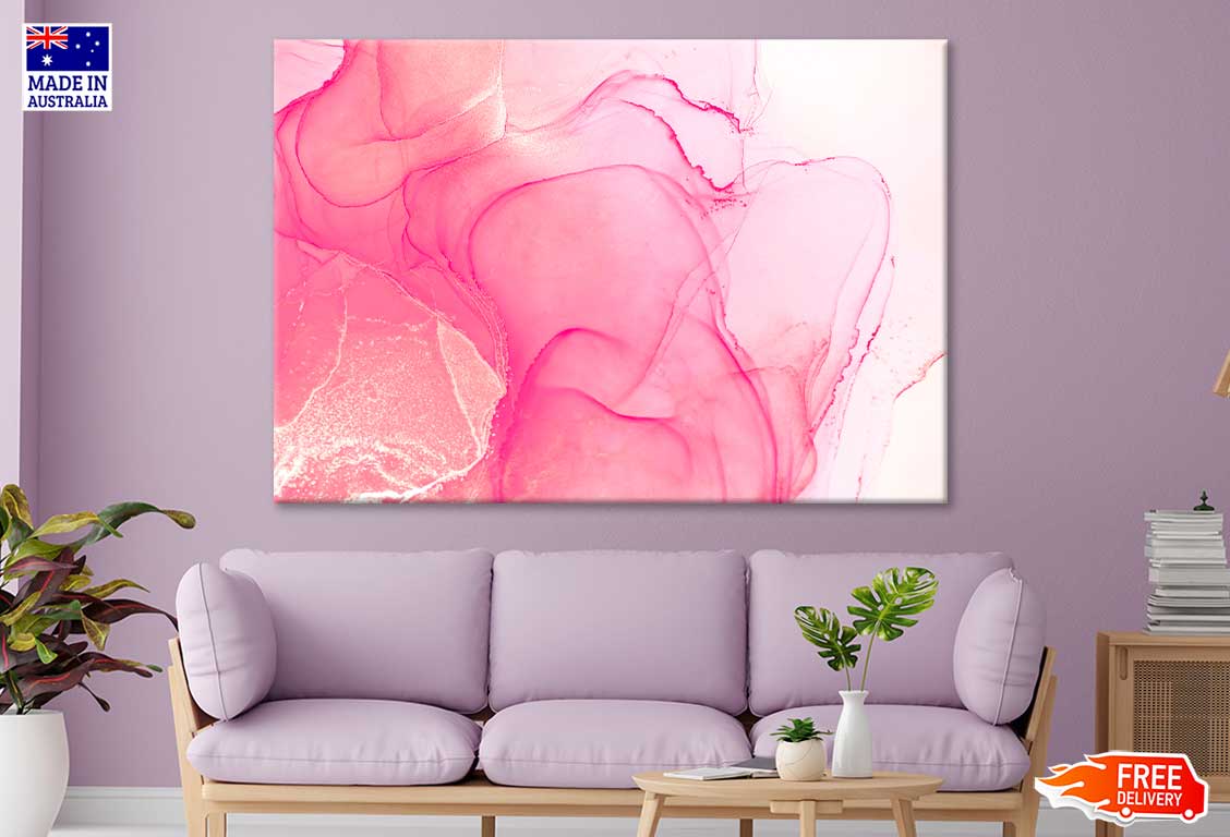 Pink Alcohol Ink Fluid Abstract Print 100% Australian Made