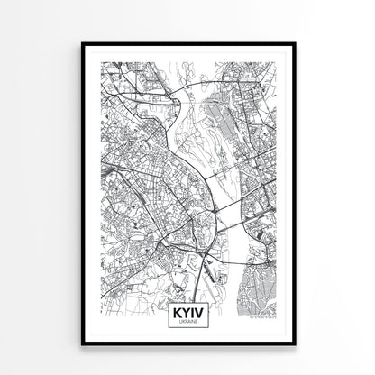 City Map Kyiv Home Decor Premium Quality Poster Print Choose Your Sizes