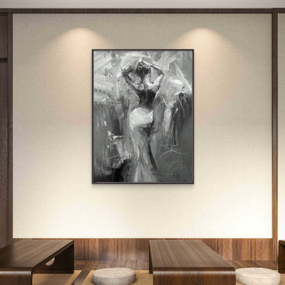 Black and White Abstract Dancing Woman Fashion Home Decor Premium Quality Poster Print Choose Your Sizes