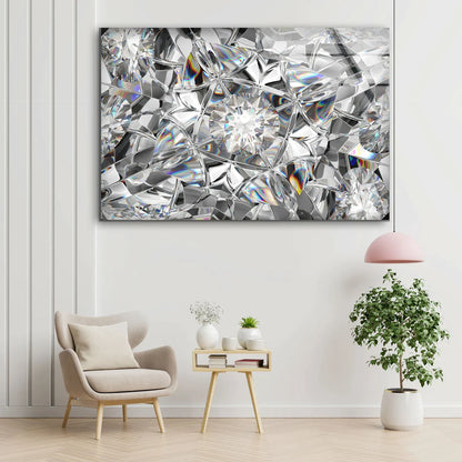 Silver Abstract Pattern UV Direct Aluminum Print Australian Made Quality