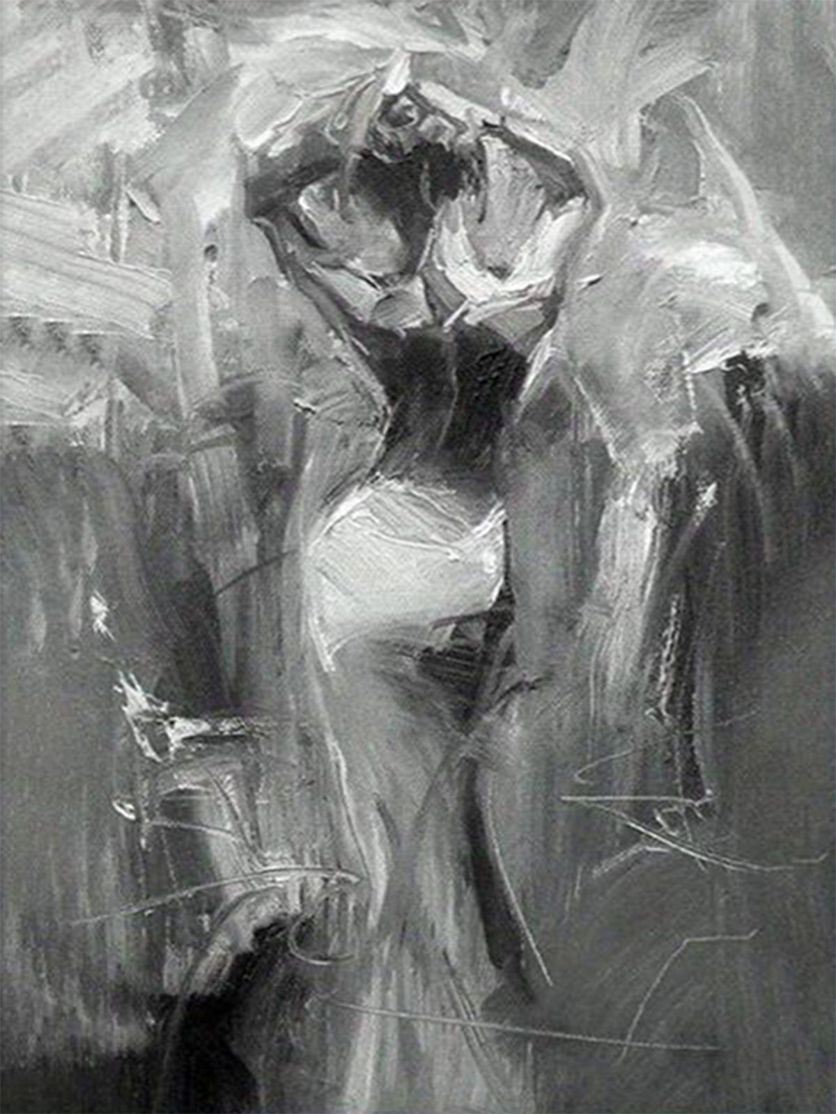 Black and White Abstract Dancing Woman Fashion Home Decor Premium Quality Poster Print Choose Your Sizes