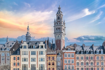 Lille City Centre Square and Sky Print 100% Australian Made