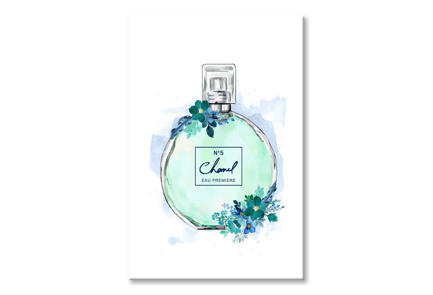 Green Luxury Perfume Wall Art Limited Edition High Quality Print Stretched Canvas None