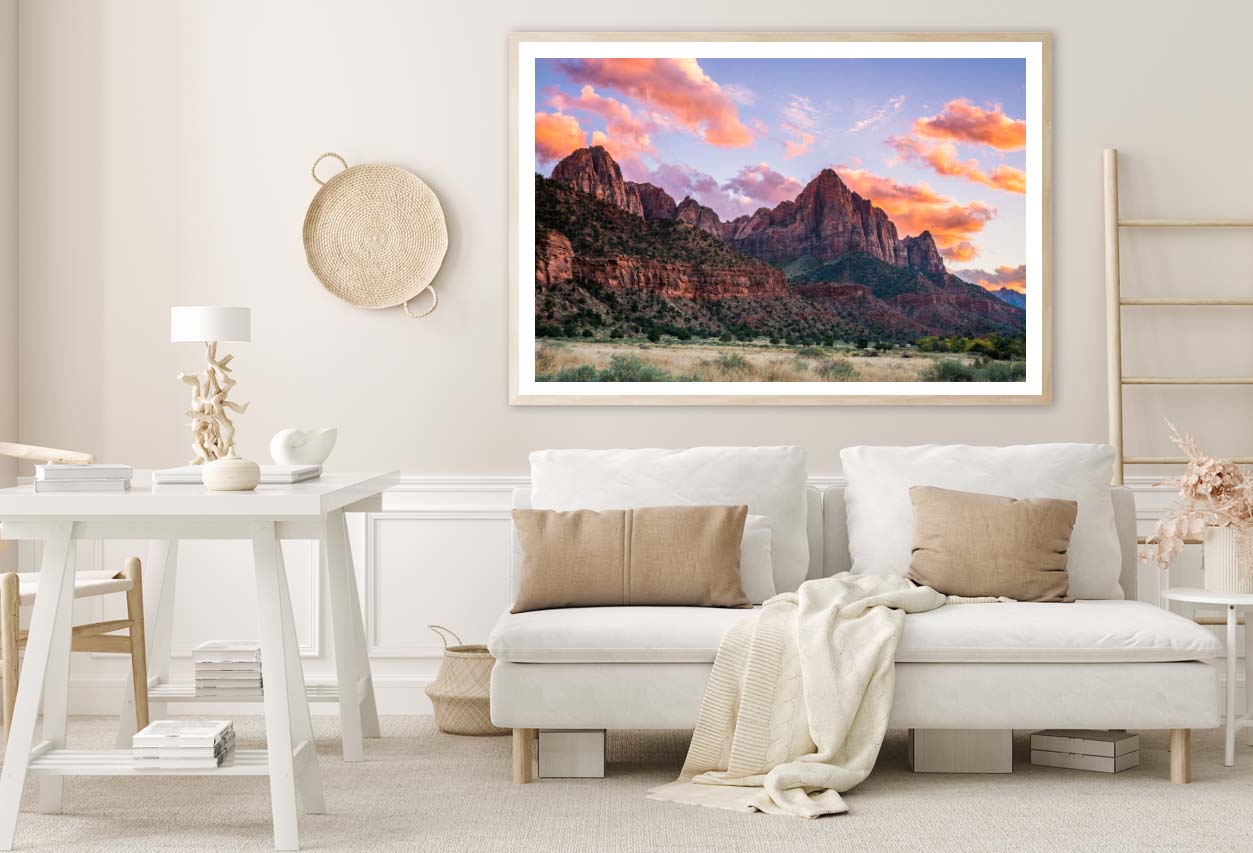 Park at Sunset Zion National Park Utah USA Home Decor Premium Quality Poster Print Choose Your Sizes