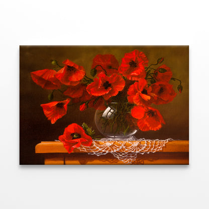 Oil Painting on Canvas, Poppy  Wall Art Decor 100% Australian Made