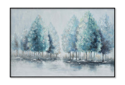 Grove, Reflection Lake Blue Painting Wall Art Limited Edition High Quality Print