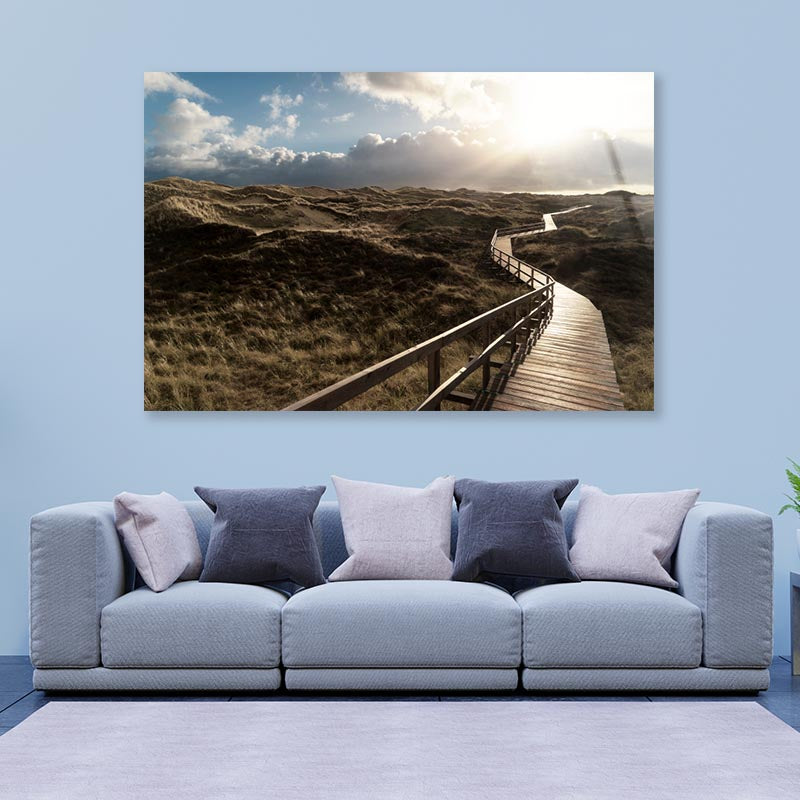 Dunes On the North Frisian Island Amram in Germany Acrylic Glass Print Tempered Glass Wall Art 100% Made in Australia Ready to Hang