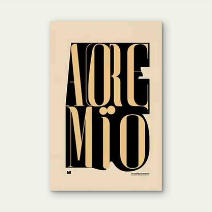 Bold Artistic Typography Design Metal Print Ready to Hang