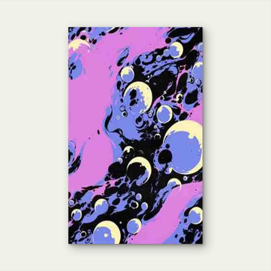 Minimalist Abstract Neutral & Bubble Metal Print Ready to Hang